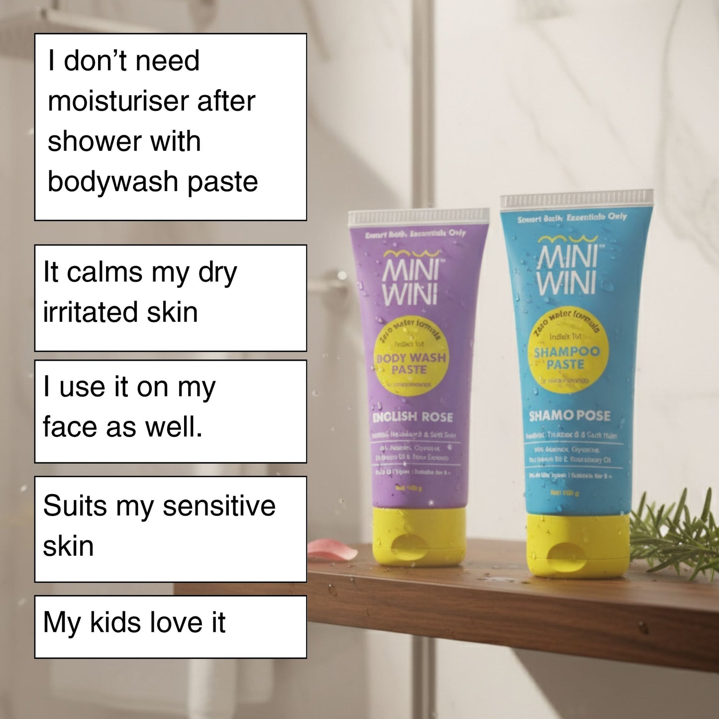 MiniWini Body Wash Paste English Rose