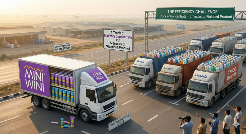 MiniWini Challenges FMCG Giants: How Waterless Concentrates Are Solving India's Logistics & Plastic Crisis