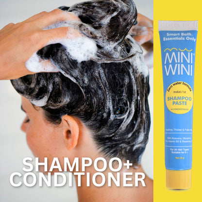 MINIWINI Shampoo Paste – Zero-Water Concentrated Shampoo, 3x Active, Aloe Vera Base (20G)